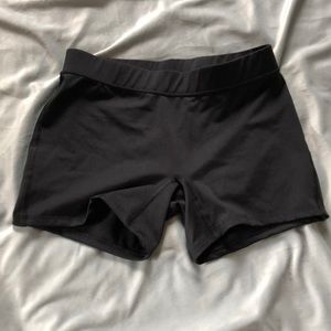 black spandex shorts